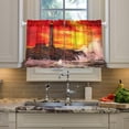 thumbnail image 5 of FREEAMG 36 Inch Length Kitchen Curtains Lighthouse 2 Panels Half Window Sheer Curtains Rod Pocket Farmhouse Short Drapes for Bathroom Cafe Basement, 5 of 7