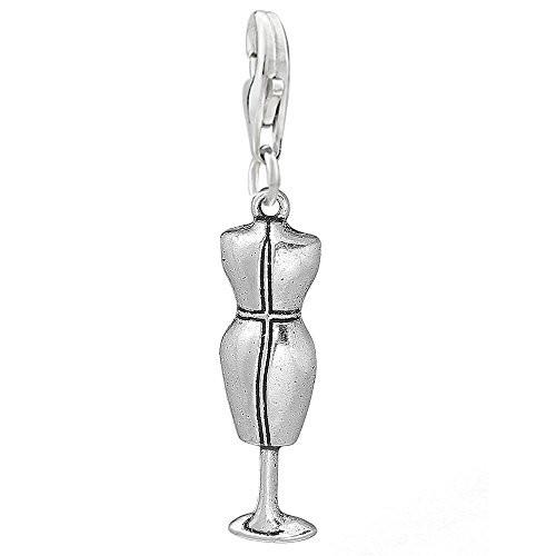 Mannequin Doll Clip on Pendant Charm for Bracelet or Necklace
