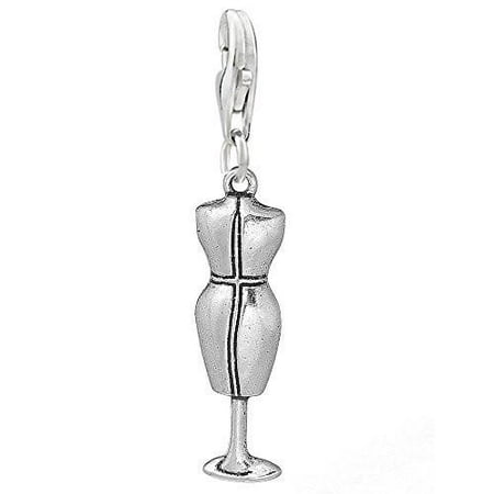 Mannequin Doll Clip on Pendant Charm for Bracelet or Necklace