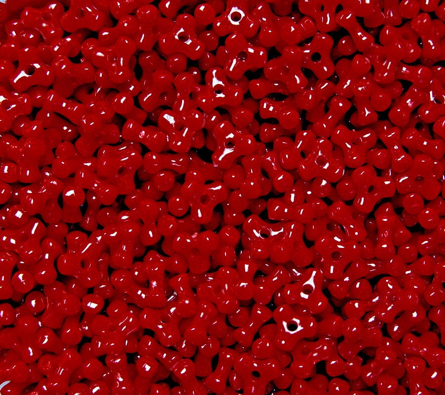Hot Pink Transparent 11mm Tri Beads made in USA 500pc crafts kids school
