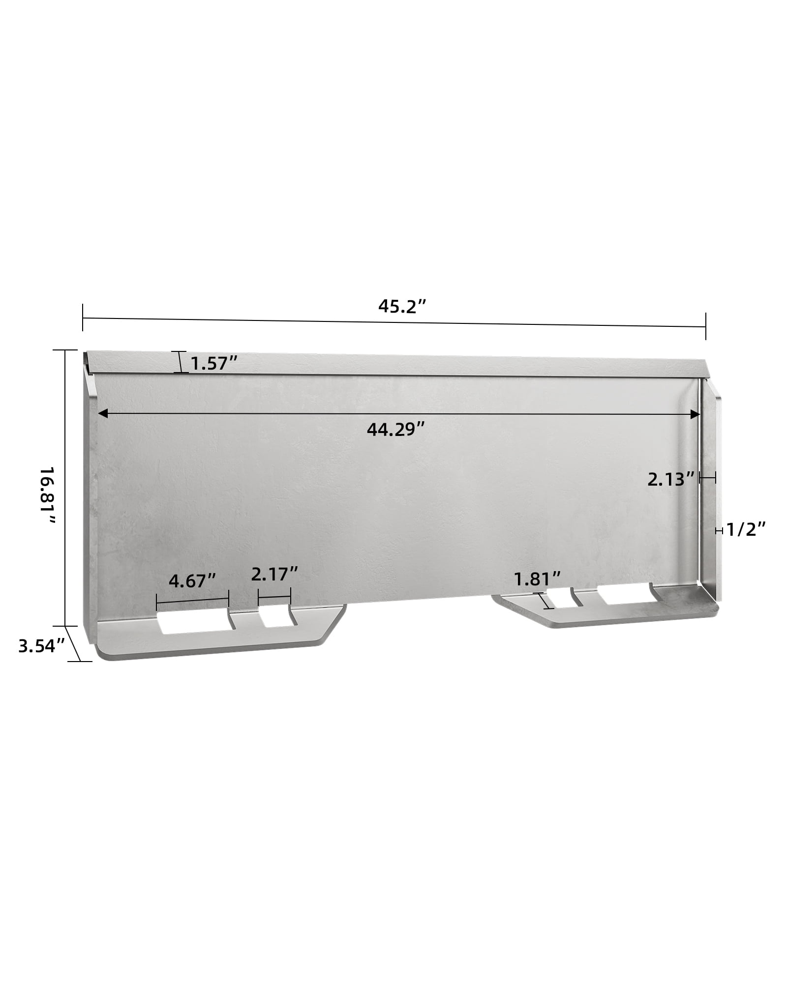 1/4 3/8 HD 1/2 Skid Steer Quick Attach Mount Plate Adapter — Universal Fit, 2-Year Warranty