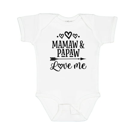 

Inktastic Mamaw and Papaw Love Me Gift Baby Girl Bodysuit