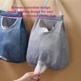 thumbnail image 7 of Plastic Bag Sundry Bag Organiser Hanging Wall Mounted Extractable Organiser Mesh Plastic Bag Washable Reusable Organiser Trash (grey), 7 of 7