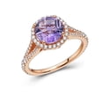 thumbnail image 3 of Lafonn Aria Sterling Silver Rose Gold Plated Amethyst Ring, 3 of 5