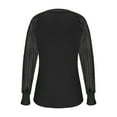 thumbnail image 4 of AXXD Black Basic Work Shirts for Women Summer 2024 Trendy Round-Neck Long Sleeve Casual T-shirt Top Solid Blouse, 4 of 6