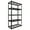 Black-1, variant on Ktaxon 5 Tier 48" W Shelving Rack for Garage & Industrial Heavy Duty,  2700LBS Adjustable Metal Tough Shelves Gloved Rubber Hammer, 48" W x 72" H x 18" D