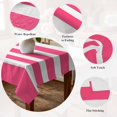 thumbnail image 5 of Pink Striped Table Cloth Waterproof Tablecloths, Modern Simple Monochrome Geometric White Tablecloth Dining Table Cover for Kitchen Party Tabletop Outdoor, Rectangle Tablecloth 54x108 Inch, 5 of 9