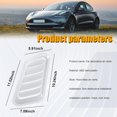 thumbnail image 2 of Yazoeia 2 PCS Car Hood Vent Trim, Auto Bonnet Vent Hood Air Intake Trim Cover, Universal Air Flow Intake Hood Decal Sticker for Cold Air Flow, Car Exterior Decorative Cover Trim (White), 2 of 6