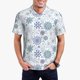 thumbnail image 1 of Balery Retro ice blue snowflakes Camisa Polo de Hombre con Estampado, de Manga Corta y Tejido Medio, Camisa Tipo Golf Polo-XX-Large, 1 of 6