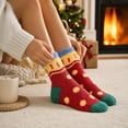 thumbnail image 5 of IYYVV Fuzzy Socks for Women Fall Cozy Fluffy Slipper Socks Non Slip Socks Warm Thick Socks for Winter Cold ,Sleep B One Size, 5 of 5
