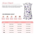 thumbnail image 3 of Vsdgher Chemise de Nuit Lavande pour Filles Manches Courtes à Volants Robe de Nuit Pyjama pour Fête Pyjama-Grand, 3 of 6