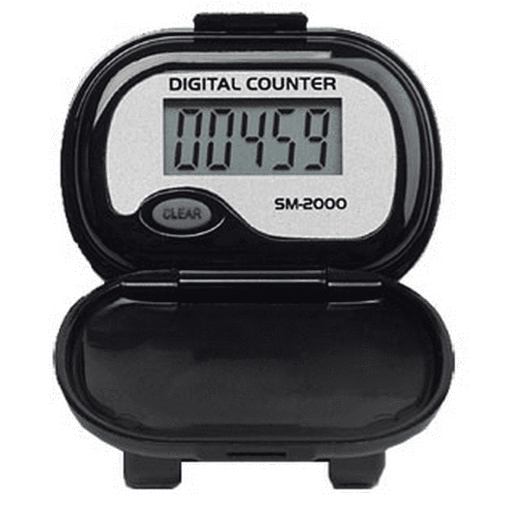 Sm2000 step pedometer black walking pedometers walmart