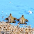 thumbnail image 1 of Mini tortuga marina de resina, tanque de peces para decoración de figuritas, jardín de hadas en miniatura, terrario artesanal, paisaje, 2 piezas, 1 of 4