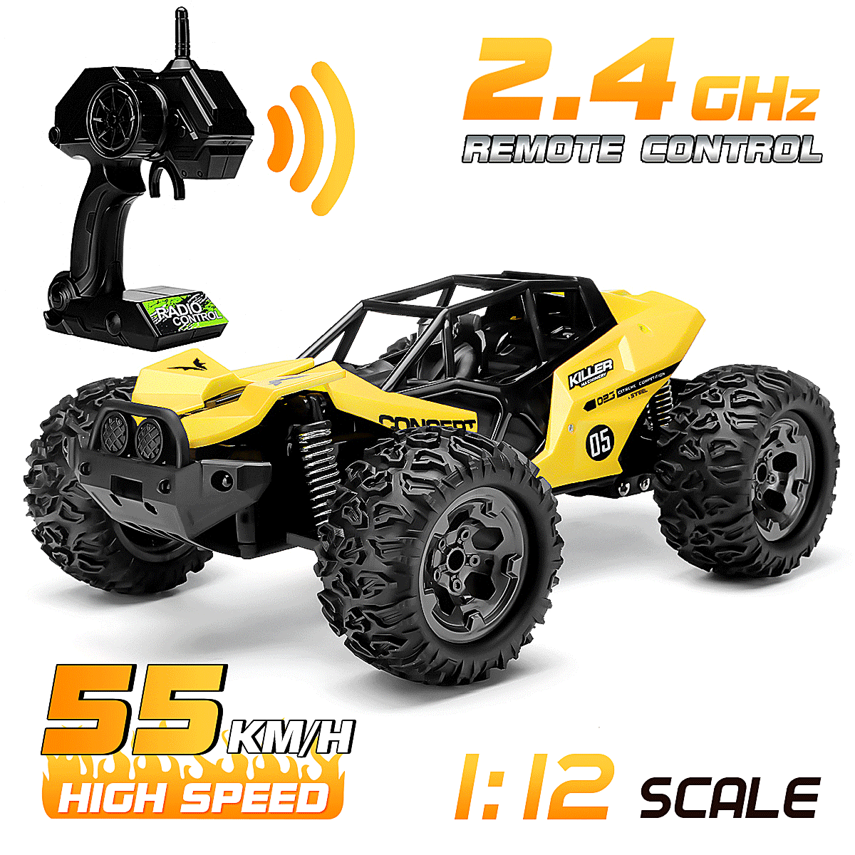km/h High Speed Off Road Vehicle Details about   NEW 1:12 RC Car Scale Remote Control Car 48 