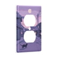 thumbnail image 2 of Yayeee Duplex Wall Plate 1-Gang 4.5"x2.7" Home Receptacle Light Switch Decorative Outlet Cover, Black Cat Walking, 2 of 7