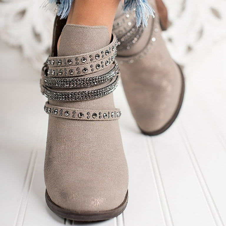Grey short booties hotsell