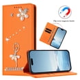 thumbnail image 6 of Leather For Samsung Galaxy A17 / A26 Case 【RFID Blocking】Ballet Girl Flip Wallet Leather Case With Card Holder Magnetic Closure  Phone Cases Cover,Orange,For Galaxy A17 / A26, 6 of 8