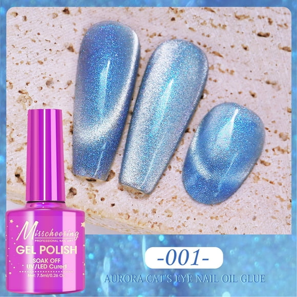 Gel de esmalte para ojos de gato brillante y colorido Daylight Crystal Cat's Eye, 7,5 ml de goma de metilo