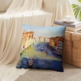 thumbnail image 4 of LALILO Throw Pillow Covers Oil Venice Italy Oil Watercolor Italy Cushion Cover 18" x 18", 2 Pack, 4 of 6