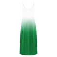 thumbnail image 5 of FRSASU Summer Maxi Dress for Women Casual Loose Fit Gradient Spaghetti Strap Beach Vacation Long Flowy Vacation Sundress Green-A, 5 of 5