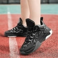 thumbnail image 4 of Otqutp Children Solid Color Shoes Kid's Basketball Shoes Boys Sneakers Girls Trainers Comfort High Top Basketball Shoes for Boys(Little Kid/Big Kid), 4 of 4