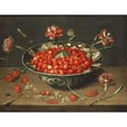 thumbnail image 2 of Van Hulsdonck, Jacob 24x19 Black Modern Framed Museum Art Print Titled - Strawberries In a Bowl, 2 of 4