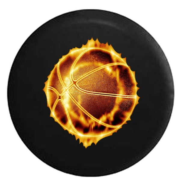 Glowing Red with Fire Basketball Sports Slam Dunk Black 31 in - Walmart.com - Walmart.com