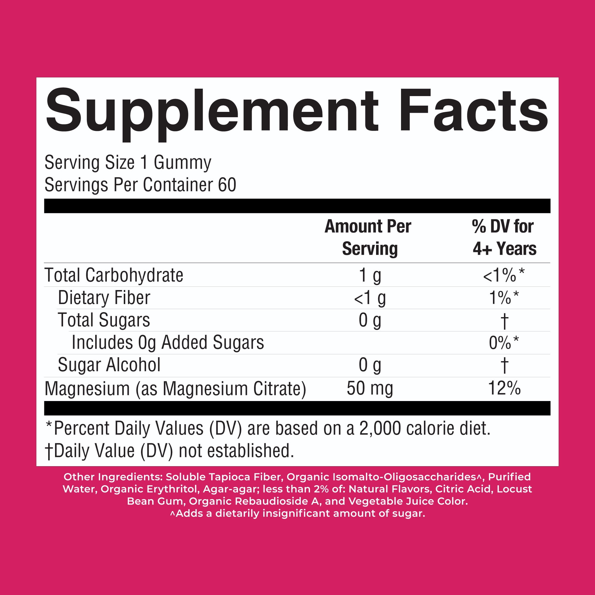 MaryRuth's Magnesium Calm Gummies for Kids Ages 4+, Muscle Support, Bone Health, Vegan, Gluten-Free, Hibiscus Flavor, 60 Count