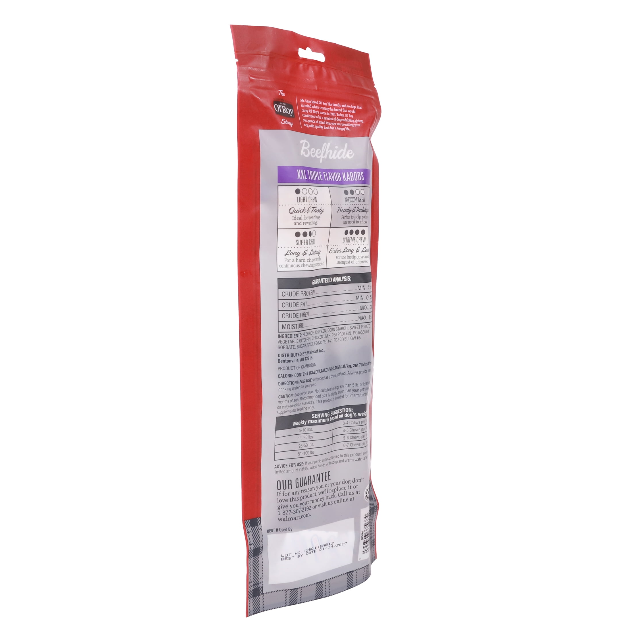 Ol'Roy XXL Kabob 3count - Walmart.com