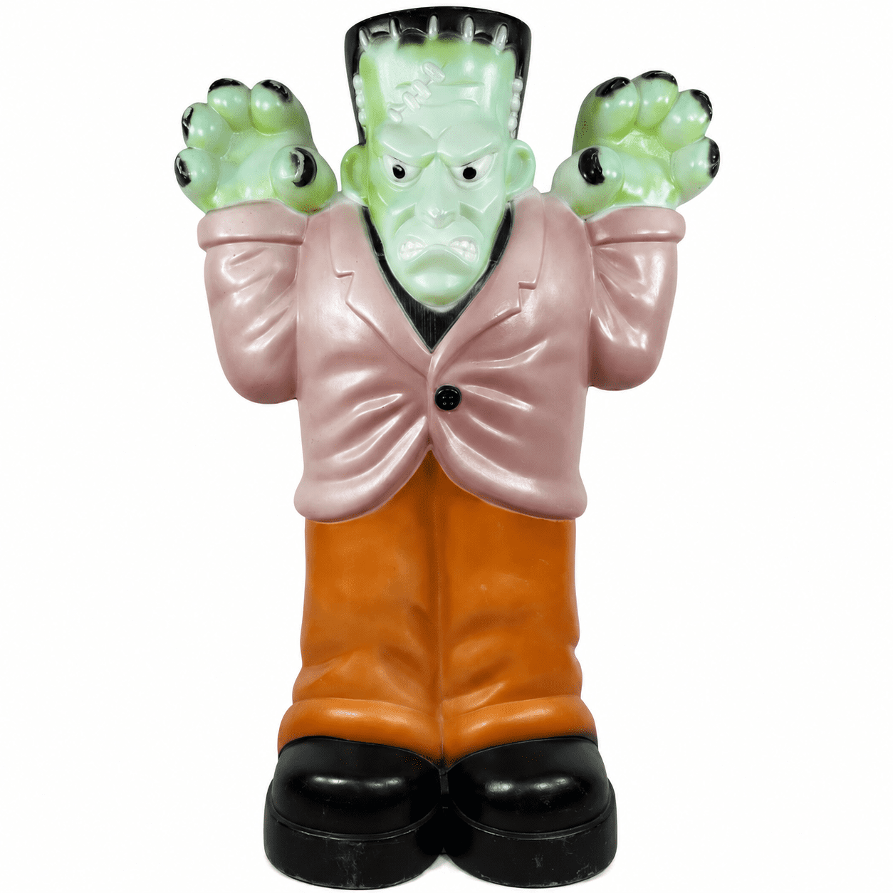 Vintage Empire-Style Frankenstein Blow Mold Halloween Yard Ornament, Lighted Classic Monster Decor for Outdoor Lawn, Porch, Haunted House Party and Summerween Display