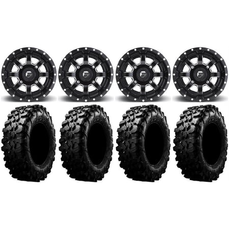 Fuel Maverick Black 14 Wheels 28 Carnivore Tires Polaris RZR XP 1000 / PRO XP / Ranger XP 900/1000