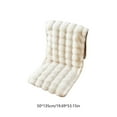 thumbnail image 2 of Winter Plush Chair Cushion - Non Slip Thickened Siamese Backrest Seat Cushion for Chair Stool Sofa, Warm Soft Plush Cushion for Home Office Dining Chair Winter Use Gift, 19.69*53.15in, Beige, 2 of 7