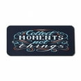 thumbnail image 1 of Saying Computer Mouse Pad, Collect Moments Not Things Curvy Vintage, Rectangle Non-Slip Rubber Mousepad X-Large, 35" x 15" Gaming Size, Night Blue Orange, by Ambesonne, 1 of 2