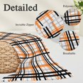 thumbnail image 6 of Orange Black Plaid Standard Size Pillow Cover, Pillowcase Protectors with Zipper, Breathable Decorative Throw Pillow Case Cover, Farmhouse Orange Black Checkered Pillow Shams for Couch Sofa 20x26Inch, 6 of 8