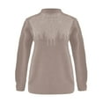 thumbnail image 4 of Gray Womens Sweatshirt Women's Semi Turtleneck Sweater Long Sleeve Sequins Pullover with A Base Shirt Autumn and Winter Warm Sweater Fall Clothes for Women, 4 of 4