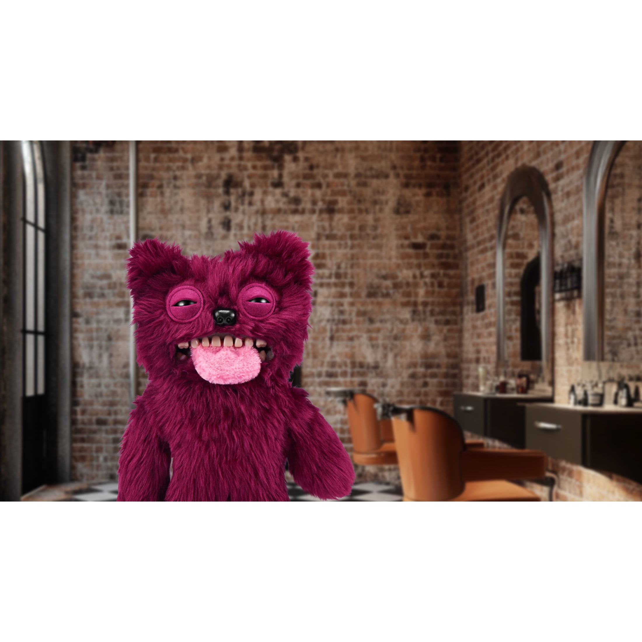 Fuggler Hairy Fuggs 9 inch (Sir Belch - Hairy Tongue) Plush, Ugly Monster Stuffed Animal Toy by ZURU