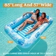 thumbnail image 3 of Sloosh Tumbona Inflable para Piscina de Bronceado, 215 x 145 cm, Extragrande, para Adultos y Niños, Silla de Bronceado, Cama Inflable, Flotador Tipo Balsa, XL-Azul, 3 of 7