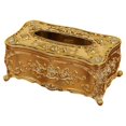 thumbnail image 1 of Caja de pañuelos, soporte para pañuelos faciales, caja de papel, dispensador de servilletas rectangular para Oro, 1 of 7