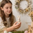 thumbnail image 3 of ZMYFlora Easter Plush Bunny With Jointed Limbs Stuffed Animal Toy For Birthday Cake Wedding Decoration Easter Basket Stuffers Party Favor Gift,Beige, 3 of 5