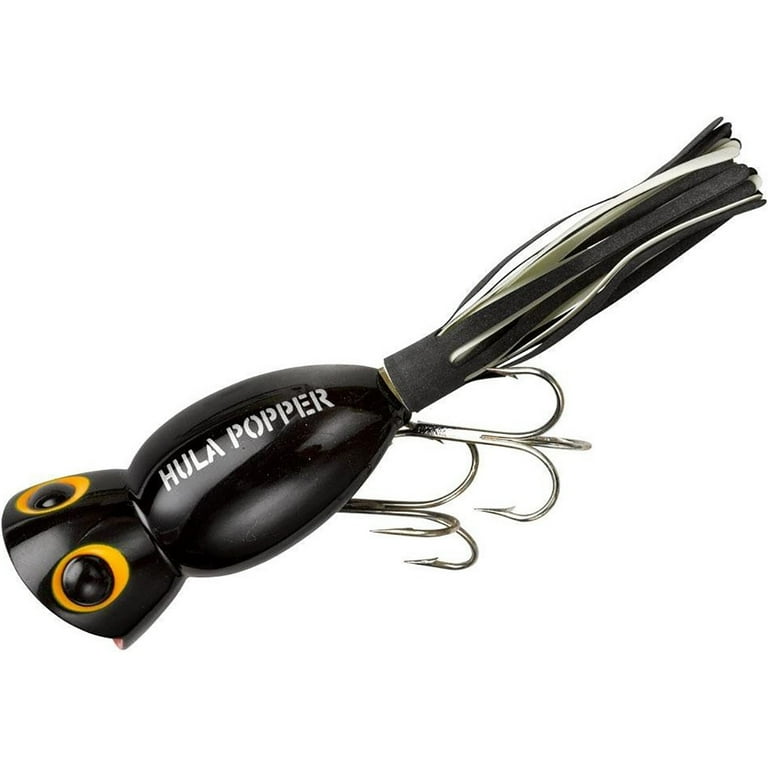 Arbogast Hula Popper 1/4 oz Fishing Lure - Fire Tiger 