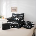 thumbnail image 6 of Homewish Wild Animal Bear 7 Pieces Bedding Comforter Set,Hunting And Fishring Full Bedding Set,White Black Fitted Sheet Flat Sheet For Teens,Luxury Bedroom Decor Reversible, 6 of 8