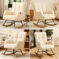 thumbnail image 5 of CloudRest Pro Oversized Nursery Rocking Chair, Cozy Accent Chair for Nursery/Bedroom/Living Room, Beige, 5 of 7