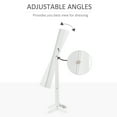 thumbnail image 6 of Full Body Mirrored Jewelry Cabinet w/ LED Lights & 5-Tier Storage Shelves, White, 6 of 8