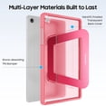 thumbnail image 5 of Fintie Shockproof Case for Samsung Galaxy Tab A11+ Plus 2025/ A9+ Plus 11 Inch 2023, Slim Frosted Hard Cover with Multi-Angle Kickstand, Pink, 5 of 8