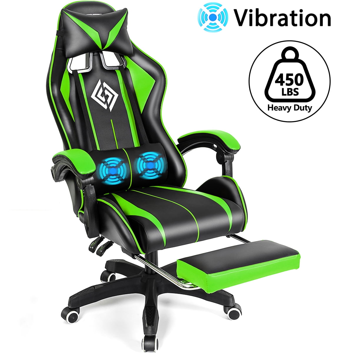 Buy 450lbs Massage Gaming Chair PC Office Chair with Massage Lumbar and