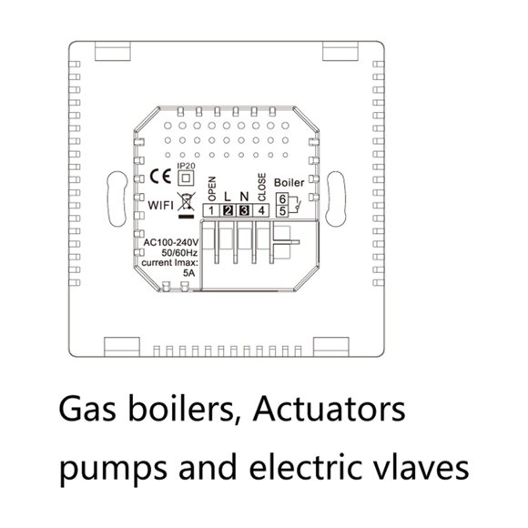 WiFi Smart Thermostat Temperature Controller For Gas Boiler Electric Underfloor Heating Humidity Display Works ,Easy to Install