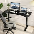 thumbnail image 3 of Sihanm 59 inches Office Desk Electric Gaming Standing Desk, Height Adjustable Computer Stand up Table Home Workstation with Wood Tabletop and Oversized Mouse Pad, Clearance Sale - Black, 3 of 7