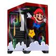 thumbnail image 1 of Gabinete XTREME PC GAMING Mario Galaxy Edition Mini Torre 5 Fan ARGB HUB Rojo CXTMACRRD, 1 of 6