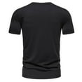 thumbnail image 4 of Ndbuld Mens T-Shirts Mens Short Sleeve T-Shirt Cotton Casual Shirt Fashion Personality Men's Casual Slim Short Sleeve Print T Short Sleeve Turndown Collar Blouse & Shirt Black M, 4 of 4