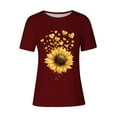 thumbnail image 4 of Fengqque 2025 Modern Women's Casual Round Neck Printed Pullover Short Sleeve T-Shirt, 4 of 4